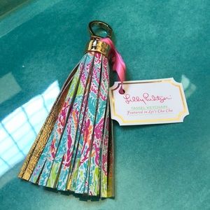 Lilly Pulitzer tassel keychain